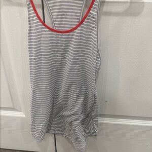 Chic Striped Tank Top with Red Accents
